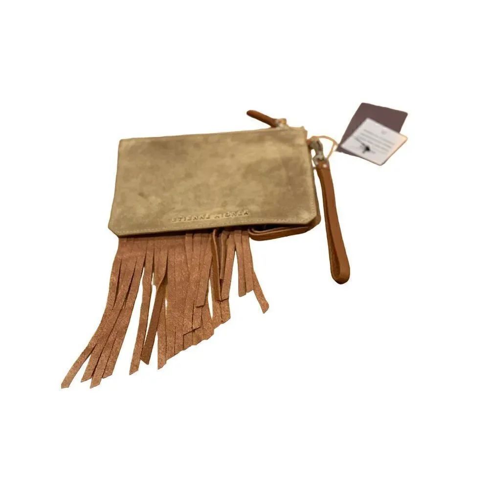 Etienne Aigner Suede Leather Moda Fringe Pouch